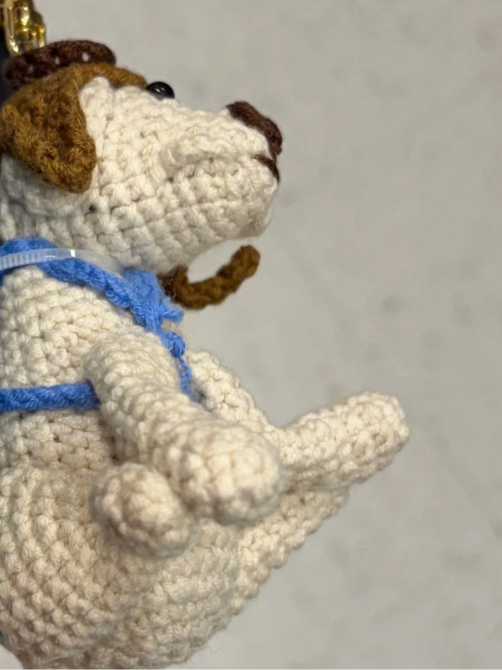 NWT ⚜️🐶⚜️ Piper K Handmade Crochet Dog  Bag Charm & Key Chain